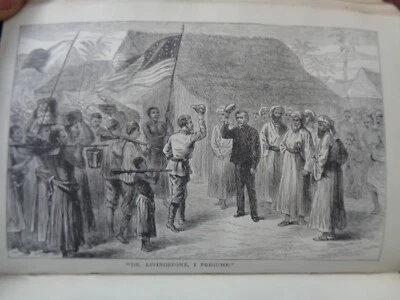 1895 HOW I FOUND LIVINGSTONE by STANLEY 4 B/W PLTS FOLD-OUT MAP CENTRAL AFRICA ^ - Image 1 of 4