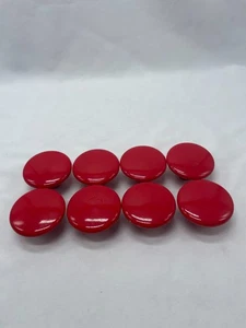 Vintage 8 Stück Japan Keramik Schublade Zugknöpfe rot 2" glänzend - Bild 1 von 8