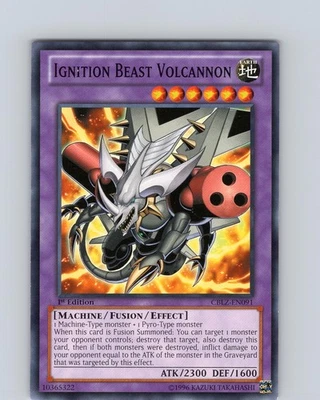 Yu-Gi-Oh Ignition Beast Volcannon CBLZ-EN091 1st Edition Regular Common NM - Image 1 of 2