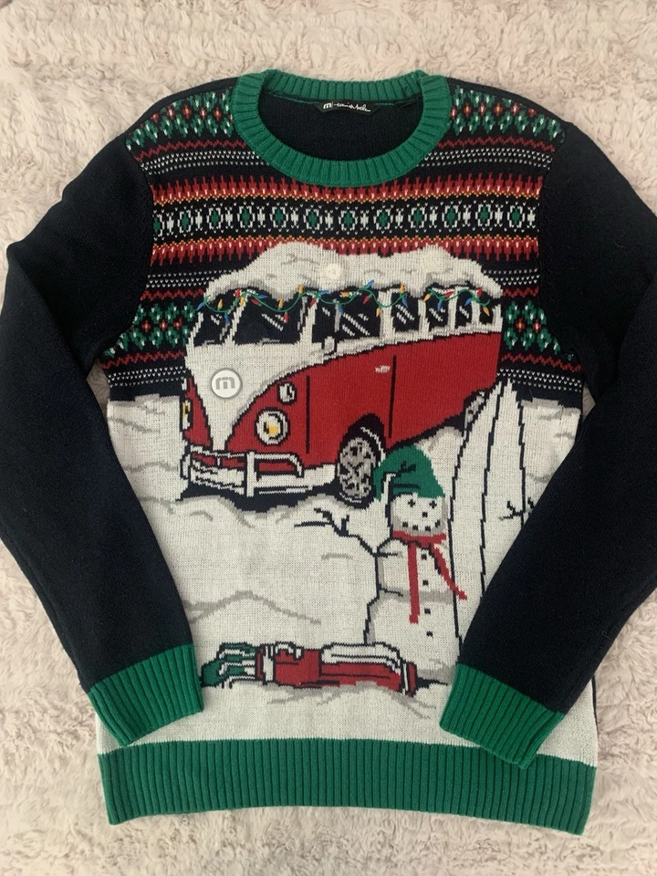Travis Mattthew Christmas Sweater Volkswagen VW Bus Golf sz Small  - Image 1 of 4