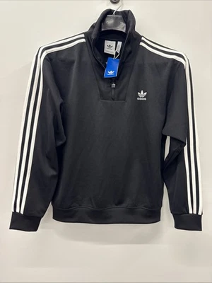 Chaqueta deportiva Adidas cuello embudo TT para hombre talla mediana IZ4803 negra venta al por menor $80 Foto 1 de 4