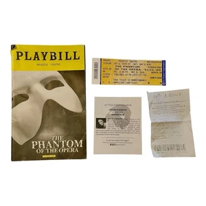 Playbill Phantom Of The Opera & Ticket 2016 Majestic Theater New York - Picture 1 of 4