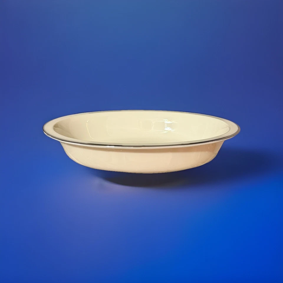 Lenox Montclair Oval Vegetable Serving Bowl Platinum Trim B501 USA - Image 1 of 4