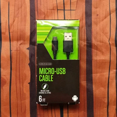 Cable de carga de datos y sincronización micro cargador USB Android cable de 6 pies Foto 1 de 3