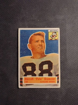 1956 Topps # 21 Pete Brewster Cleveland Browns VG B - Image 1 of 2