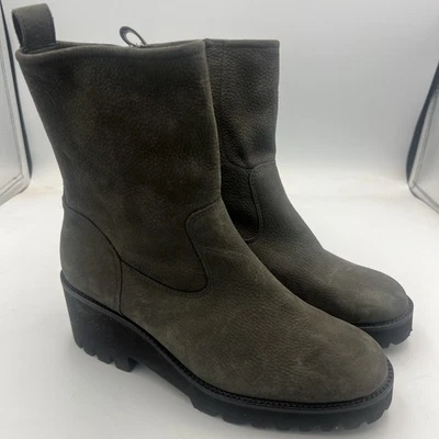 PAUL GREEN Newbury Botas de Cuña de Gamuza Botín con Cremallera de Hierro para Mujer Talla US 7.5 NUEVAS CON ETIQUETAS Foto 1 de 4