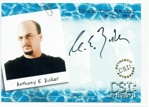 CSI Miami Series 1 2004 Autograph MI-A0 Anthony E. Zuiker Creator/Exec Producer - Picture 1 of 4