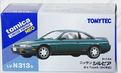 Tomica Vintage Neo LV-N313b Nissan Silvia Q's Type S 1994 el (blu-verde) S14 - Immagine 1 di 3