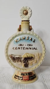 Vintage! Jim Beam Kansas Centennial leer. 60 Plus Jahre alt - Bild 1 von 5
