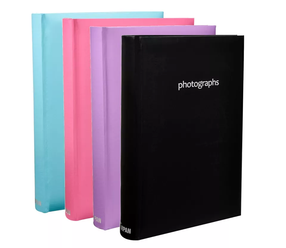 Arpan Large Memo Slip In Photo Album 300 6x4 Photos - Black/Blue/Pink/Purple - Image 1 of 1