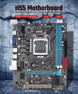 Placa madre Intel LGA 1156 Chipset H55 con DDR3 RAM SATA 2.0 USB 2.0, VGA HDMI - Imagen 1 de 16