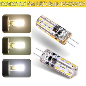 G4 Led Bulb 3w 12v 220v 360 Beam Angle Smd 3000k Mini Bi-pin Leds Corn Silicone - Picture 1 of 11