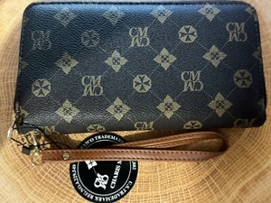 Charis Ma Womens Long Double Zip Wallet Color: Chocolate Brown - Picture 1 of 8