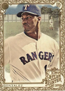 2019 Allen and Ginter Gold #131 Juan Gonzalez Texas Rangers BX 50A - Picture 1 of 2