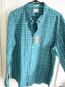 J CREW green plaid long sleeve Men's slim stretch XL shirt - Bild 1 von 5