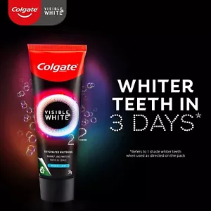 Colgate sichtbare weiße O2 zahnaufhellende Zahnpasta in 3 Tagen - 50 gm kostenloser Versand - Bild 1 von 9