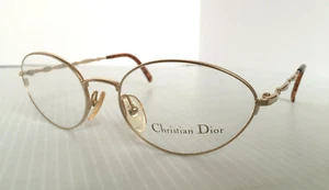 NEW VINTAGE 1990 CHRISTIAN DIOR 2892 GOLD OVAL CAT EYE EYEGLASSES - Picture 1 of 9