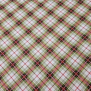 22" Winter Wonderland Sandy Lynam Clough P&B Green Red White Silver Plaid - Picture 1 of 3