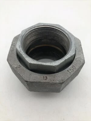 Anvil 2" Malleable Iron Pipe Union Fitting, 2" x 2" FNPT Class 150 - Image 1 of 4