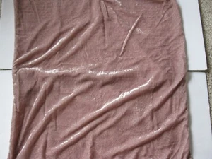 One West Elm Velvet Dusty Pink Rose Velour Euro Sham Crinkle Beautiful - Picture 1 of 5