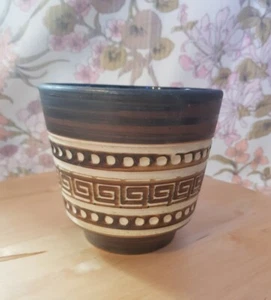 Scheurich Pflanzkübel 700/13 braun creme unglasiert Übertopf Vintage Retro 80er 90er - Bild 1 von 12