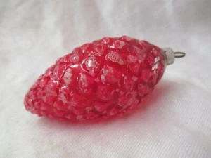 Vintage glass Christmas Ornament red Pinecone #26 - Picture 1 of 3