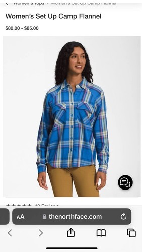 The North Face Camicia Donna Set Up Camp Flanella Manica Lunga Taglia Large (VtgLook