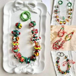 Christmas Bag Pendant Keychain Double Chain Phone Lanyard Mobile Phone Strap - Photo 1 sur 21