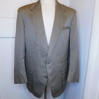 Vtg Norm Thompson Mens Size 42 Taupe Norfolk Hunting Jacket Half Belt Sport Coat - Image 1 of 4