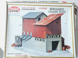 Model Power Stone & Gravel Unloading Station Structure #1518 N SCALE Box issues - Picture 1 of 1