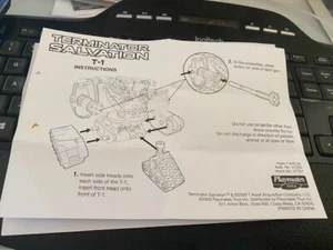  BLUE PRINTS INSTRUCTIONS PLAYMATES T 1 TERMINATOR SALVATION  - Picture 1 of 1