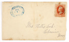 Jacksonville, VT. blue Dec 567 Double Oval & 2c #183 on 1883 cover with Letter.