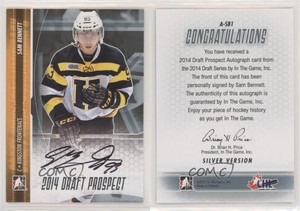 2014 ITG Draft Prospects Auto Silver Sam Bennett #A-SB1 Auto