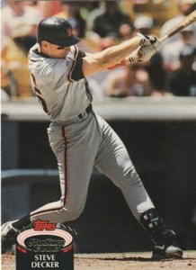 FREE SHIPPING-MINT-1992 Topps Stadium Club Steve Decker #417-PLUS BONUS CARDS