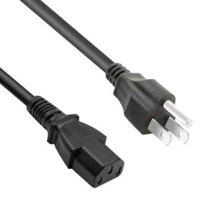 Computer & Monitor US Power Cord 3 Prong Grounded Cable - Picture 1 of 2