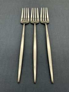 Cutipol MOON MATTE Brushed Stainless Flatware 8 1/8" DINNER FORKS Set of 3 - Picture 1 of 8
