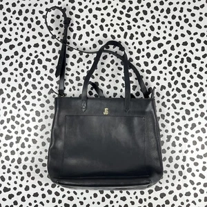 Borsa da trasporto MADEWELL NUOVA CON ETICHETTE The Leather Monogram Zip-Top Medium nera AE189 - Foto 1 di 7