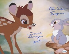 Donnie Dunagan & Peter Behn "Bambi" SIGNED 'Bambi & Thumper' 11x14 Photo ACOA