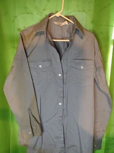 VTG Unitog Work Uniform Shirt Mens Light Blue Long Sleeve Sz 15 15.5 - Picture 1 of 4