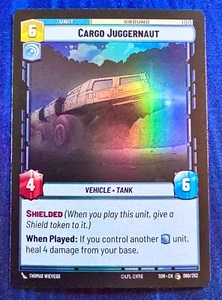 Star Wars Unlimited Spark of Rebellion Cargo Juggernaut FOIL carta comune - Foto 1 di 2