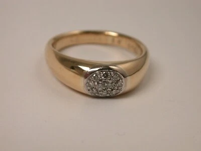 klassischer Brillant- Bandring Gelbgold 750 Qualität große Größe 62 - Bild 1 von 4