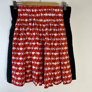 Sonia Rykiel Size 44 16 aus Red & White Silk Skirt French Designer - Picture 1 of 23
