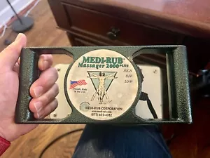 Medi Rub Massager 2000 Plus Two Speed Massage Therapy Made in USA Green Tested - Picture 1 of 3