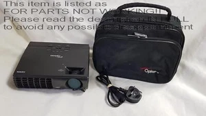FOR PARTS!! Optoma daeptguui TX7156 HDMI DLP Projector with Case & Power Cable O - Picture 1 of 13