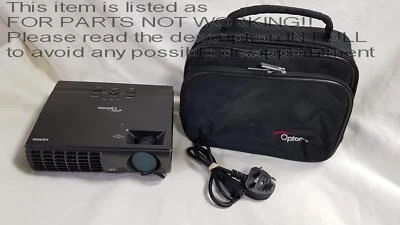 FOR PARTS!! Optoma daeptguui TX7156 HDMI DLP Projector with Case & Power Cable O - Image 1 of 4