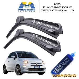 KIT 2 Spazzole Tergicristallo Anteriori FIAT 500/500C 312 2007> FLAT 600 + 350mm - Foto 1 di 5