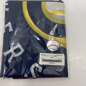 Original New In Package Unopened 2021 Miller Lite Milwaukee Brewers Banner Flag - Picture 1 of 2