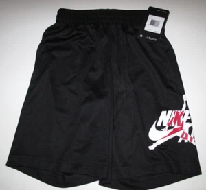 Nike Big Boy's S Jumpman Jordan Shorts Short Pants Black Red Logo Basketball - Picture 1 of 2