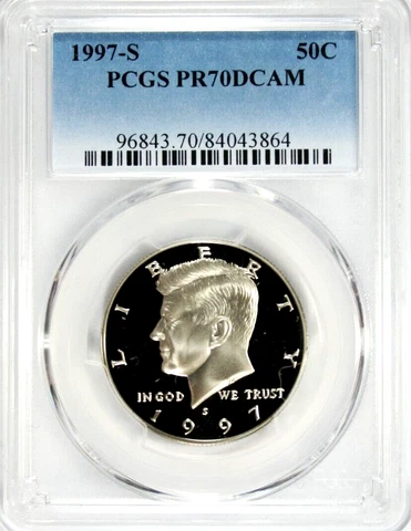 1997-S Kennedy Half Dollar PCGS PR 70 DCAM #GA3-64 Cover