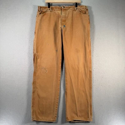 Vintage Dickies Carpenter Pants Mens 38x34 Brown Relaxed Fit Straight Leg Work - Image 1 of 4